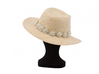 SOMBRERO MUJER PAJA INDIANA FLOWERS; EL PACK DE 3 UDS ES SOLO PARA PROFESIONALES.